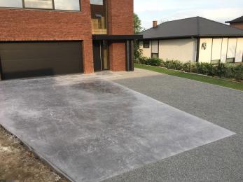 Gepolierde Beton Met Blauwe Kiezel | Davo Projects