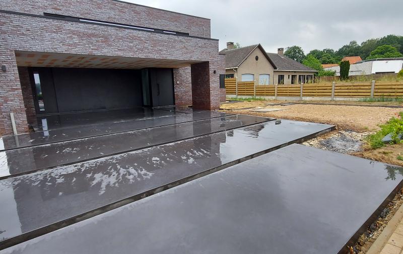 Oprit Gepolierde Beton Met Impregnatie En Kleur Davo Projects